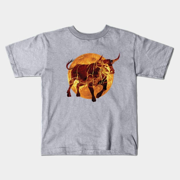 Taurus zodiac sign Kids T-Shirt by TMBTM